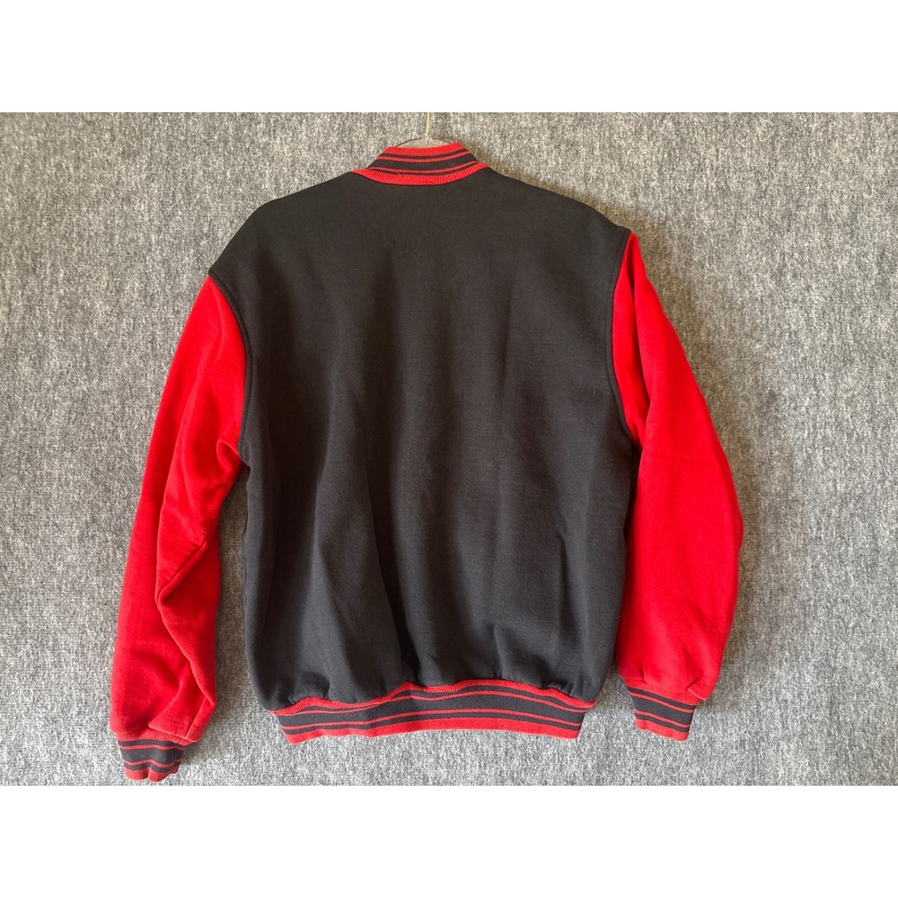 Vintage San Diego Zoo Giant Pandas Varsity Jacket Fruit of the Loom Black Red L - Picture 5 of 6